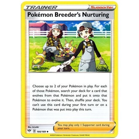 Pokemon Breeder's Nurturing (DA166/189) [NM]