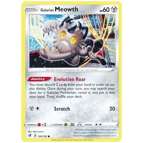 Galarian Meowth (RC126/192) [NM]