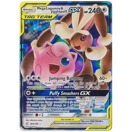 MegaLopunny & Jigglypuff GX (CE165/236) [NM]