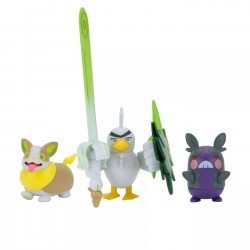 Pokemon Battle Figure Set - Sirfetch'd + Morpeko + Yamper