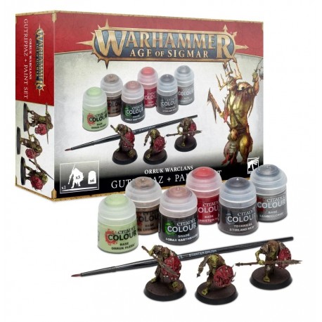 Age of Sigmar Orruk Warclans Gutrippaz + Paints Set