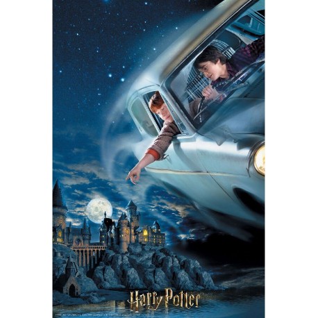 Harry Potter: Magiczne puzzle - Ford Anglia nad Hogwartem (300 elementów)