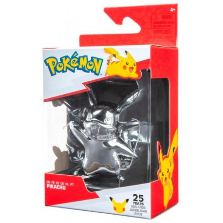 Pokemon Select Battle Mini Figures Silver - Pikachu 7cm