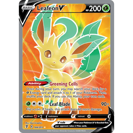 Leafeon V (EVS166/203) [NM]