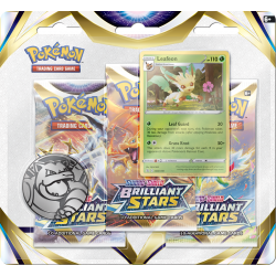 Pokemon TCG: Brilliant Stars 3-Pack Blister (Leafeon) (przedsprzedaż)