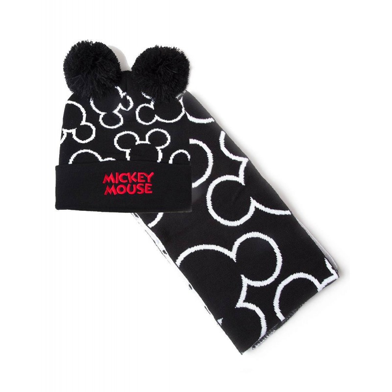 Mickey Mouse - Silhouette (Zestaw czapka + szalik)