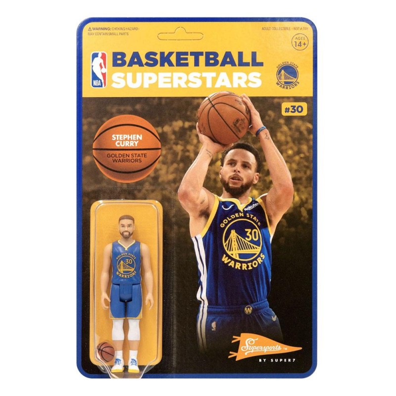 NBA ReAction Action Figure Wave 1 Stephen Curry (Warriors) 10 cm