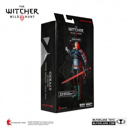 The Witcher Action Figure Geralt of Rivia (Viper Armor: Teal Dye) 18 cm