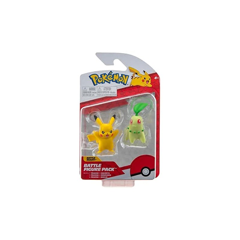 Pokemon Battle Mini Figures - Chikorita & Pikachu