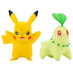 Pokemon Battle Mini Figures - Chikorita & Pikachu