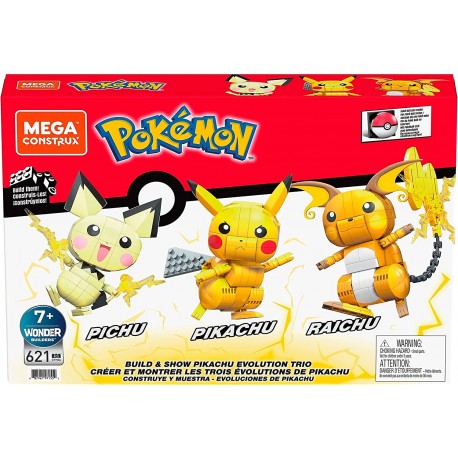 Mega Construx - Pokémon Trio (Pichu, Pikachu, Raichu)