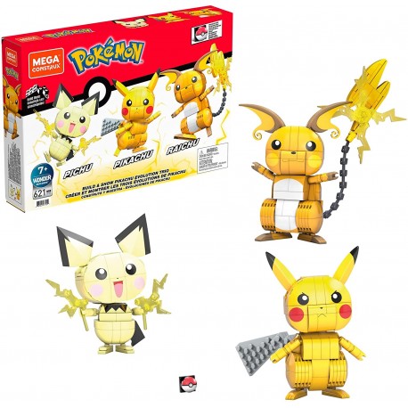 Mega Construx - Pokémon Trio (Pichu, Pikachu, Raichu)