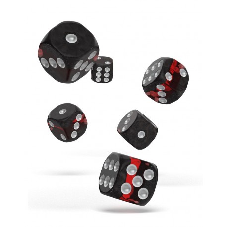 Oakie Doakie Dice D6 Dice 16 mm Enclave - Ruby (12)