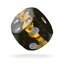 Oakie Doakie Dice D6 Dice 16 mm Enclave - Amber (12)