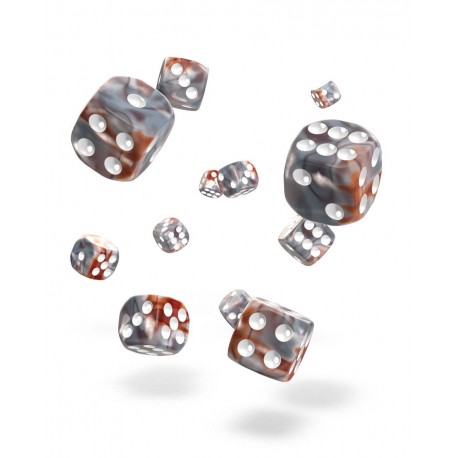 Oakie Doakie Dice D6 Dice 12 mm Gemidice - Silver-Rust (36)