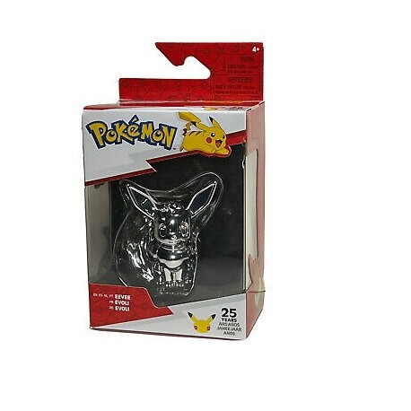 Pokemon Select Battle Mini Figures Silver - Eevee 7cm