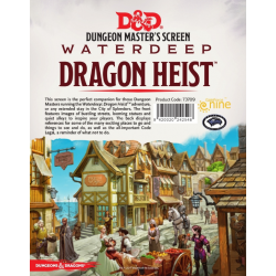 Dungeons & Dragons RPG - Waterdeep Dragon Heist - DM Screen