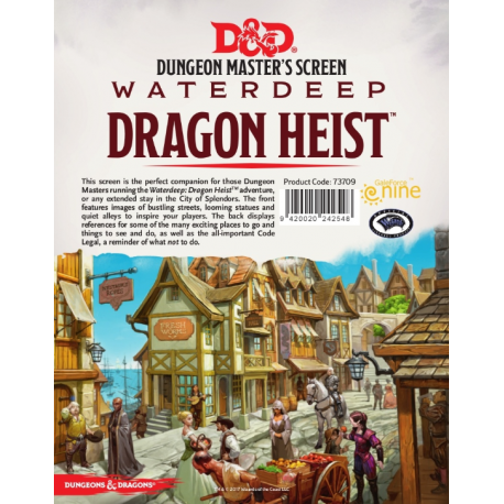 Dungeons & Dragons RPG - Waterdeep Dragon Heist - DM Screen