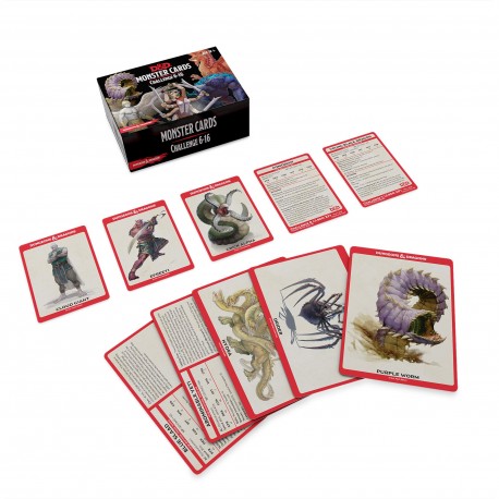 Dungeons & Dragons - Monster Card Deck Levels 6-16 (74 Cards)