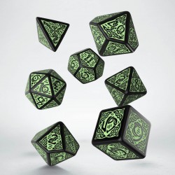 Kości RPG - Celtyckie: 3D Czarno-zielone