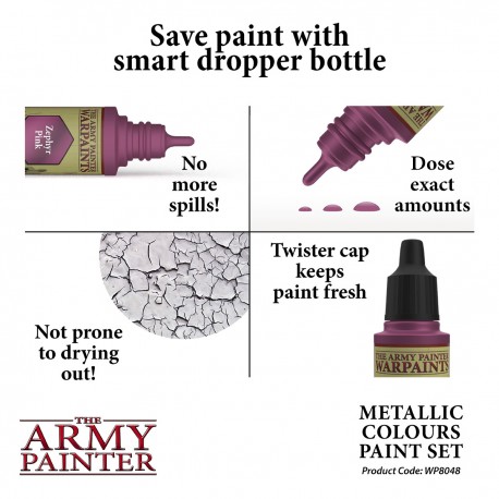 Army Painter Set - Metallic Colours Paint Set