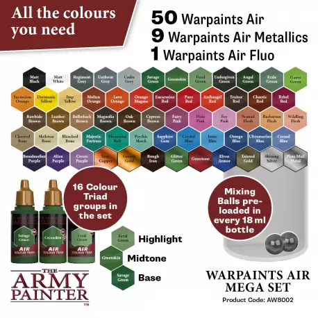 Army Painter Set - Warpaints Air Mega Set