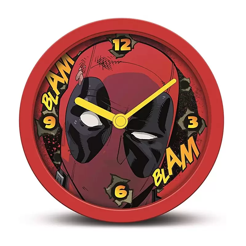 Zegar Biurkowy - Deadpool (średnica: 12,5 cm)