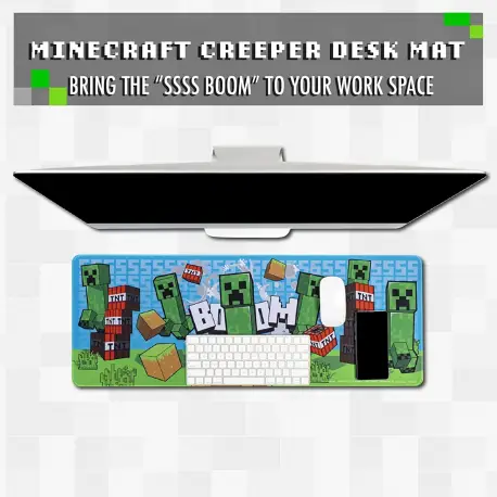 Mata na biurko/podkładka pod myszkę - Minecraft Creeper (80 x 30 cm)