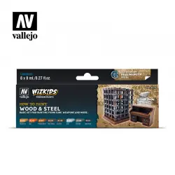Vallejo Zestaw Wizkids Premium 80.256 Wood & Steel
