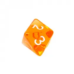Komplet kości REBEL RPG - Mini Kryształowe - Pomarańczowe