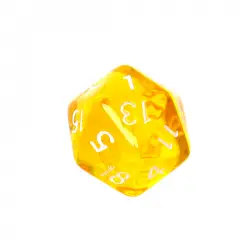 Komplet kości REBEL RPG - Mini Kryształowe - Żółte