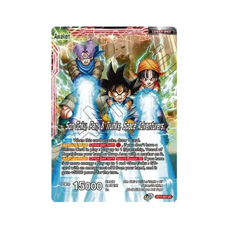 Son Goku // Son Goku, Pan, & Trunks, Space Adventurers (BT17-001) [NM/F]