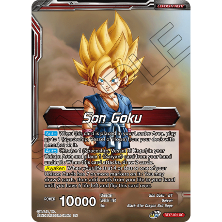 Son Goku // Son Goku, Pan, & Trunks, Space Adventurers (BT17-001) [NM/F]