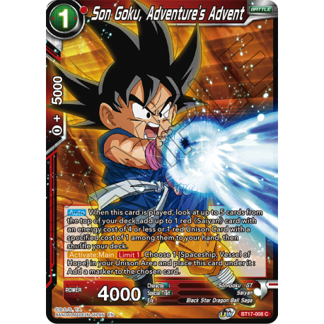 Son Goku, Adventure's Advent (BT17-008) [NM/F]