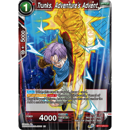 Trunks, Adventure's Advent (BT17-014) [NM]