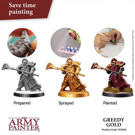 Army Painter Colour Primer - Greedy Gold Spray (przedsprzedaż)