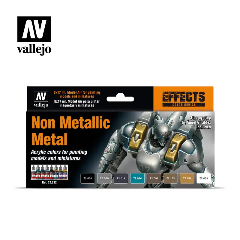 Vallejo Zestaw Game Color 72.212 Non Metallic Metal Paint set