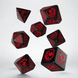Kości RPG - Smocze: Czarno-czerwone
