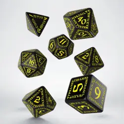 Kości RPG - Runiczne: Czarno-żółte