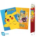 Plakat Pokemon Pikachu + Pokemony Kanto 52x38 (dwu pak)