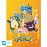 Plakat Pokemon Pikachu + Pokemony Kanto 52x38 (dwu pak)