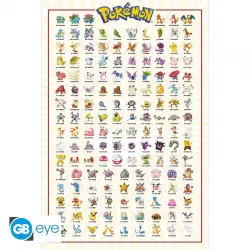 Plakat Pokemon Kanto 151 61,5x61