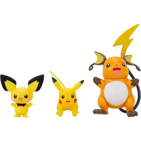 Pokemon Select Figurki Pichu, Pikachu, Raichu