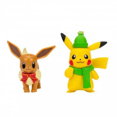 Pokemon Holiday Figurka Pikachu + Eevee