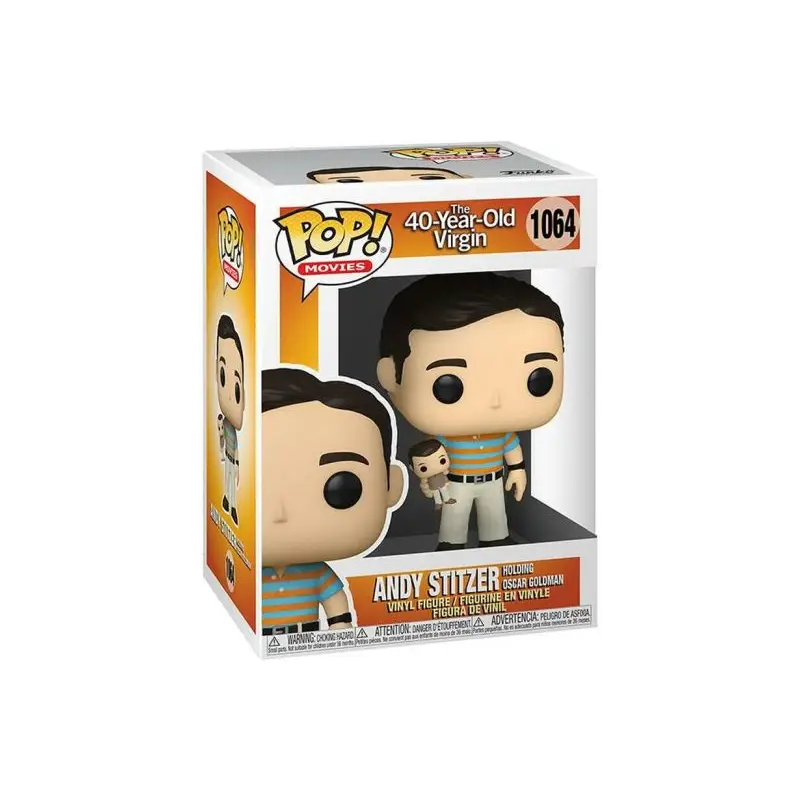 Funko POP Movies: 40 Year-Old Virgin - Andy Stitzer holding Oscar Goldman (Chase Possible)