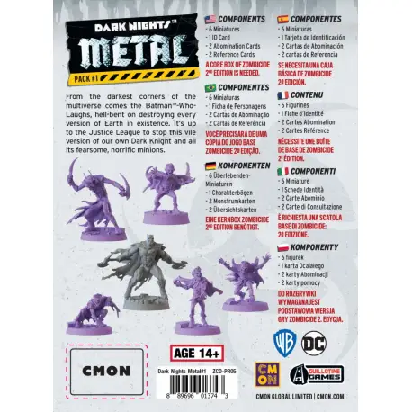 Zombicide: 2 ed. - Dark Nights Metal Pack 1 (przedsprzedaż)