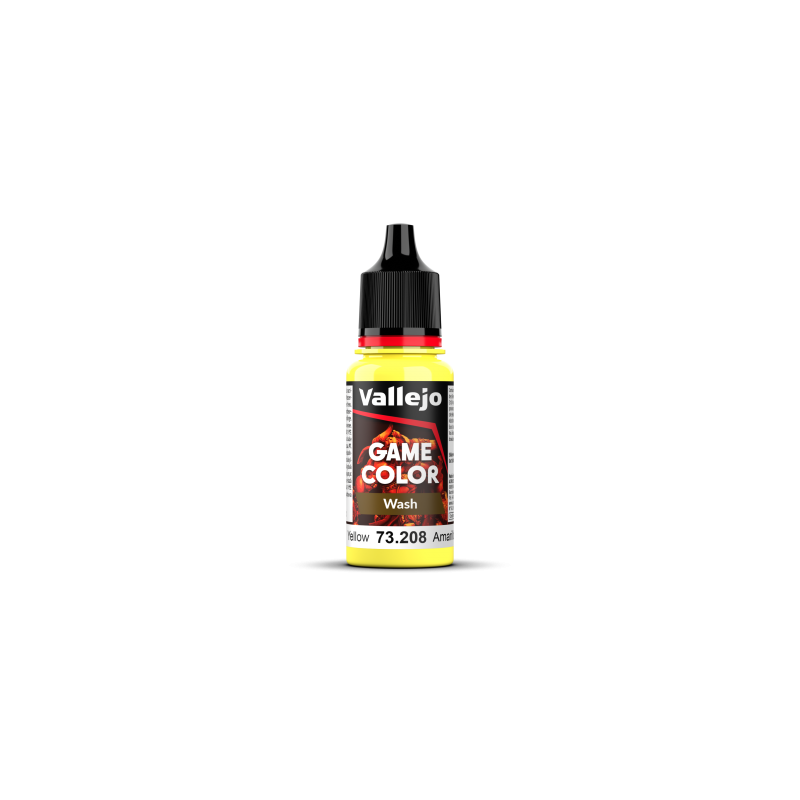 Vallejo 73.208 Game Color Wash 18 ml. Yellow 