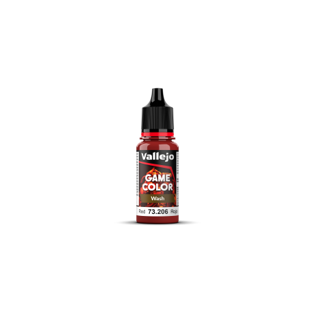 Vallejo 73.206 Game Color Wash 18 ml. Red 