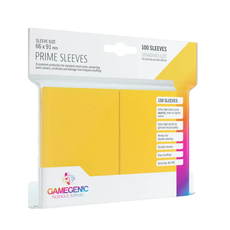 Gamegenic: Koszulki Prime CCG (66x91 mm) - Żółty 100 szt
