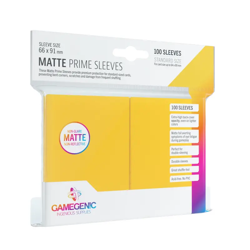 Gamegenic: Koszulki Matte Prime CCG (66x91 mm) - Żółty 100 szt